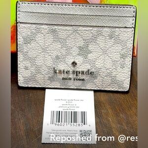 Kate Spade Silver Card Holder NWT